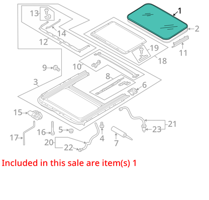 2011-2018 PORSCHE CAYENNE SUNROOF SUN ROOF GLASS WINDOW OEM