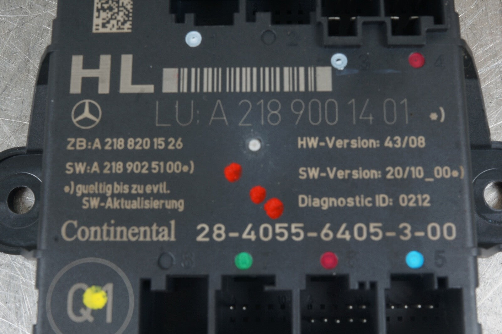 08-18 Mercedes W207 E400 C300 CLS550 Rear Left Side Door Control Module OEM
