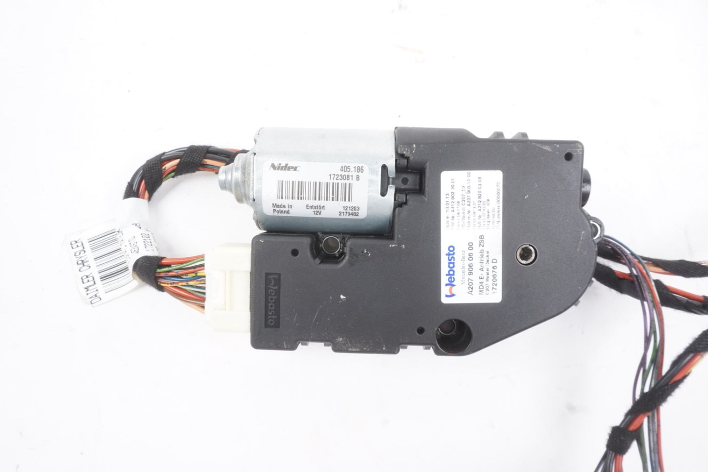 2010 - 2017 Mercedes E350 E550 Panoramic Sunroof Motor Drive Unit OEM