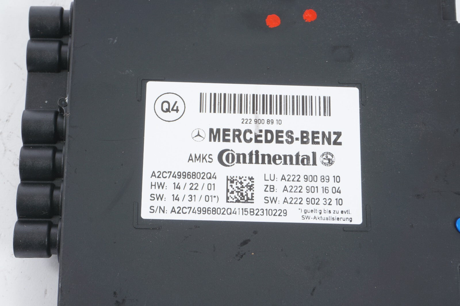 14 - 17 Mercedes S550 W222 Front Right passenger Seat Control Module Unit OEM