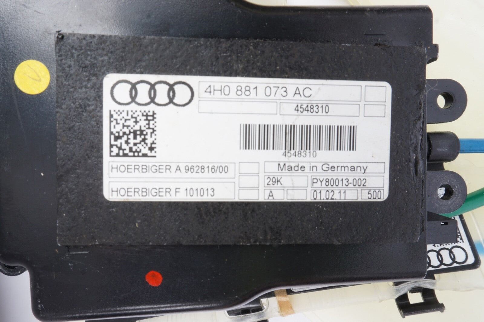 11-18 AUDI A8 BENTLEY MULSANNE FRONT UPPER SEAT BACKREST CONTROL MODULE UNIT OEM