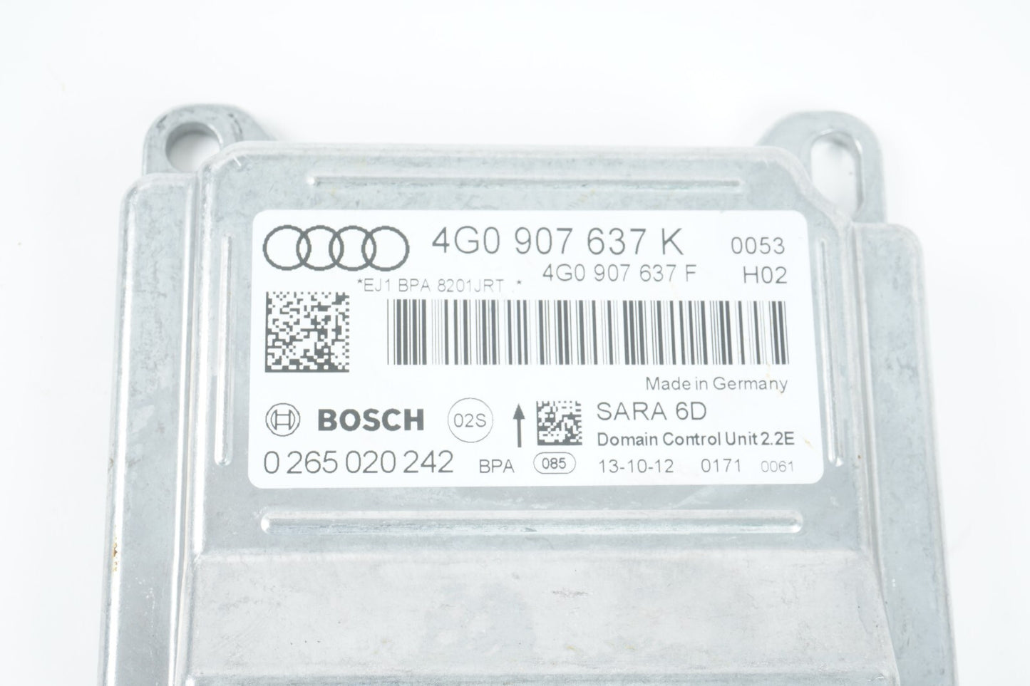 2012 - 2017 AUDI A7 YAW RATE SPEED COMBINATION SENSOR MODULE 4G0907637K OEM