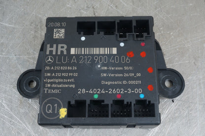 08-18 Mercedes W204 C300 C350 GLK350 Rear Right Side Door Control Module OEM