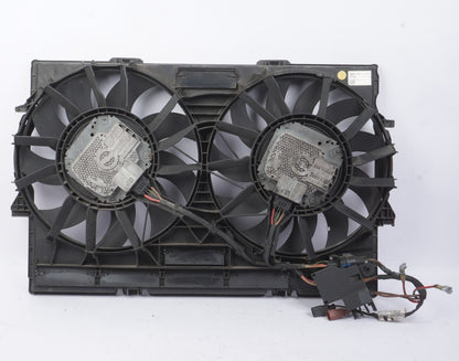 2011 2012 Audi A8 D4 4.2L Engine Cooling Fan & Shroud  OEM