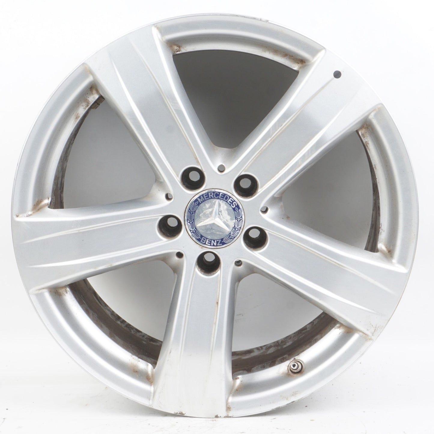 2010 - 2013 Mercedes W221 S550 8.5 x 18 18" 5 spoke wheel rim silver