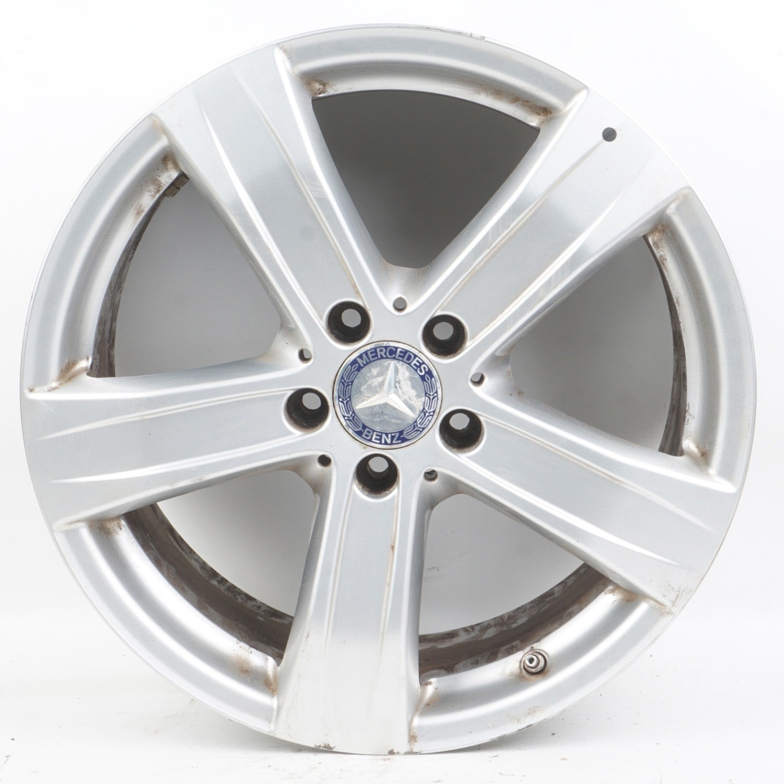 2010 - 2013 Mercedes W221 S550 8.5 x 18 18" 5 spoke wheel rim silver