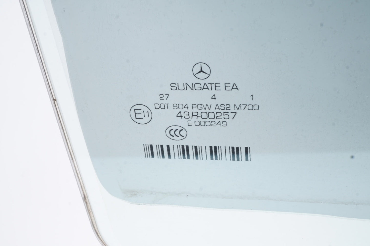 2007 - 2013 Mercedes-Benz S550 Rear Right Side Door Window Glass OEM