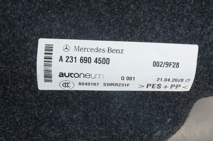 17 - 20 Mercedes-Benz R231 SL450 SL550 Boot FairingCover Liner Left A2316904500