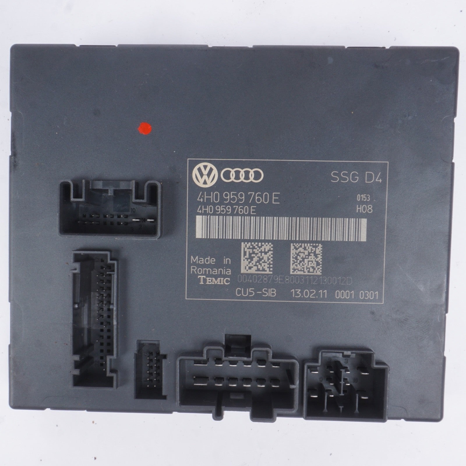 11-17 AUDI A8 A8L FRONT LEFT / RIGHT SEAT CONTROL MODULE 4H0959760E  OEM