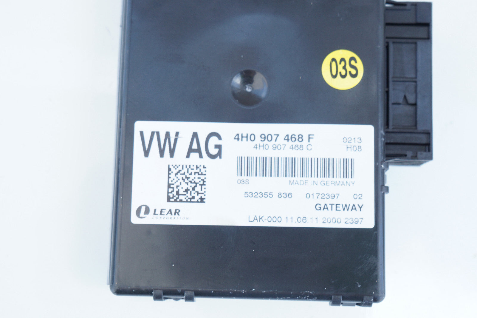 2012-2018 AUDI A8 INTERFACE CONTROL MODULE GATEWAY BRAIN BOX OEM 4H0907468F