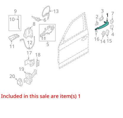 2008-2013 BMW E93 3-Series Convertible Right Exterior Door Handle Comfort Silver