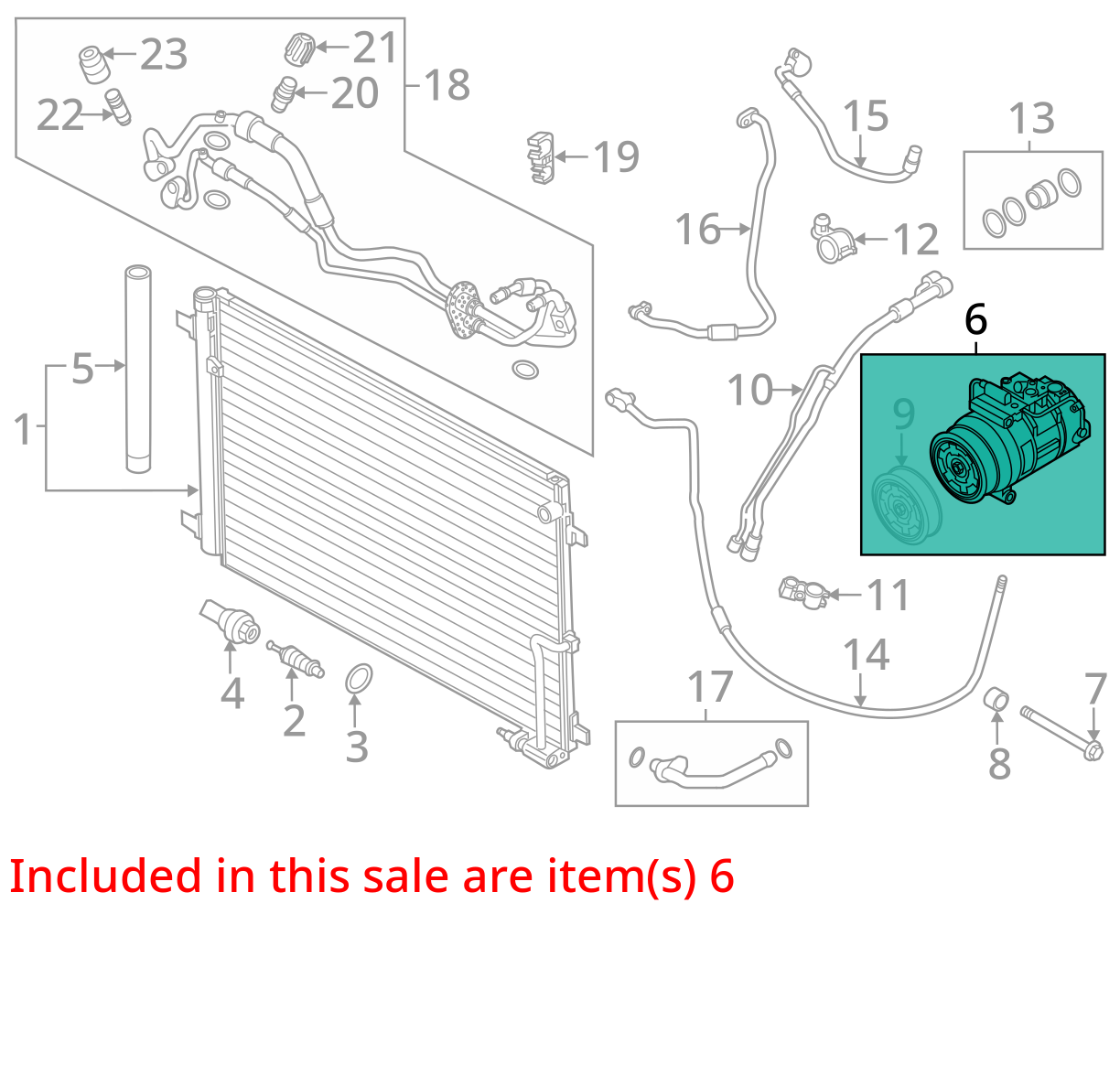 2013-2018 Audi A8 A/C Air Compressor | 3.0L OEM 4H0260805