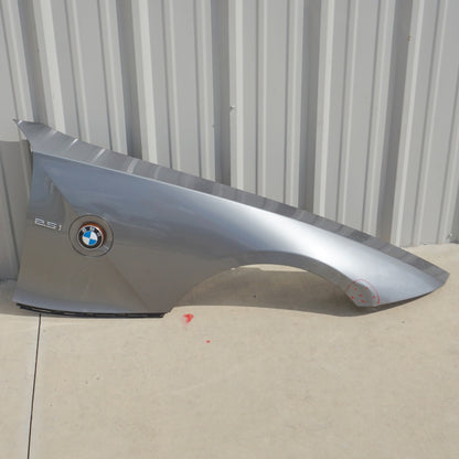03-08 BMW E85 Z4 FRONT RIGHT FENDER SHELL COVER PANEL STERLING GRAY OEM