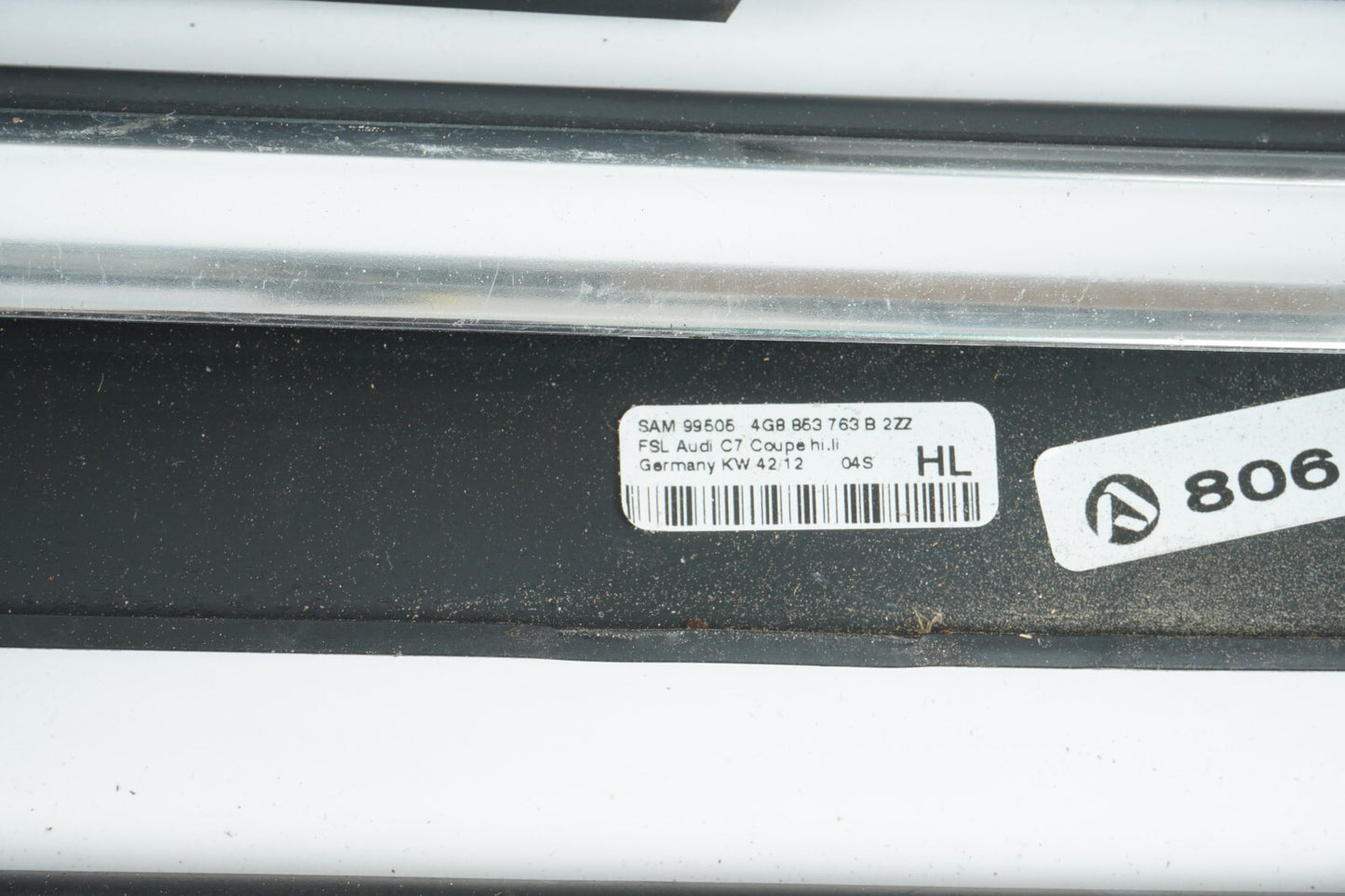 2012 - 2017 AUDI A7 DOOR WINDOW BELT MOLDING FRONT & REAR SET OEM