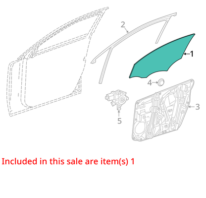 2015 - 2020 Mercedes X156 GLA45 GLA250 FRONT RIGHT WINDOW GLASS OEM