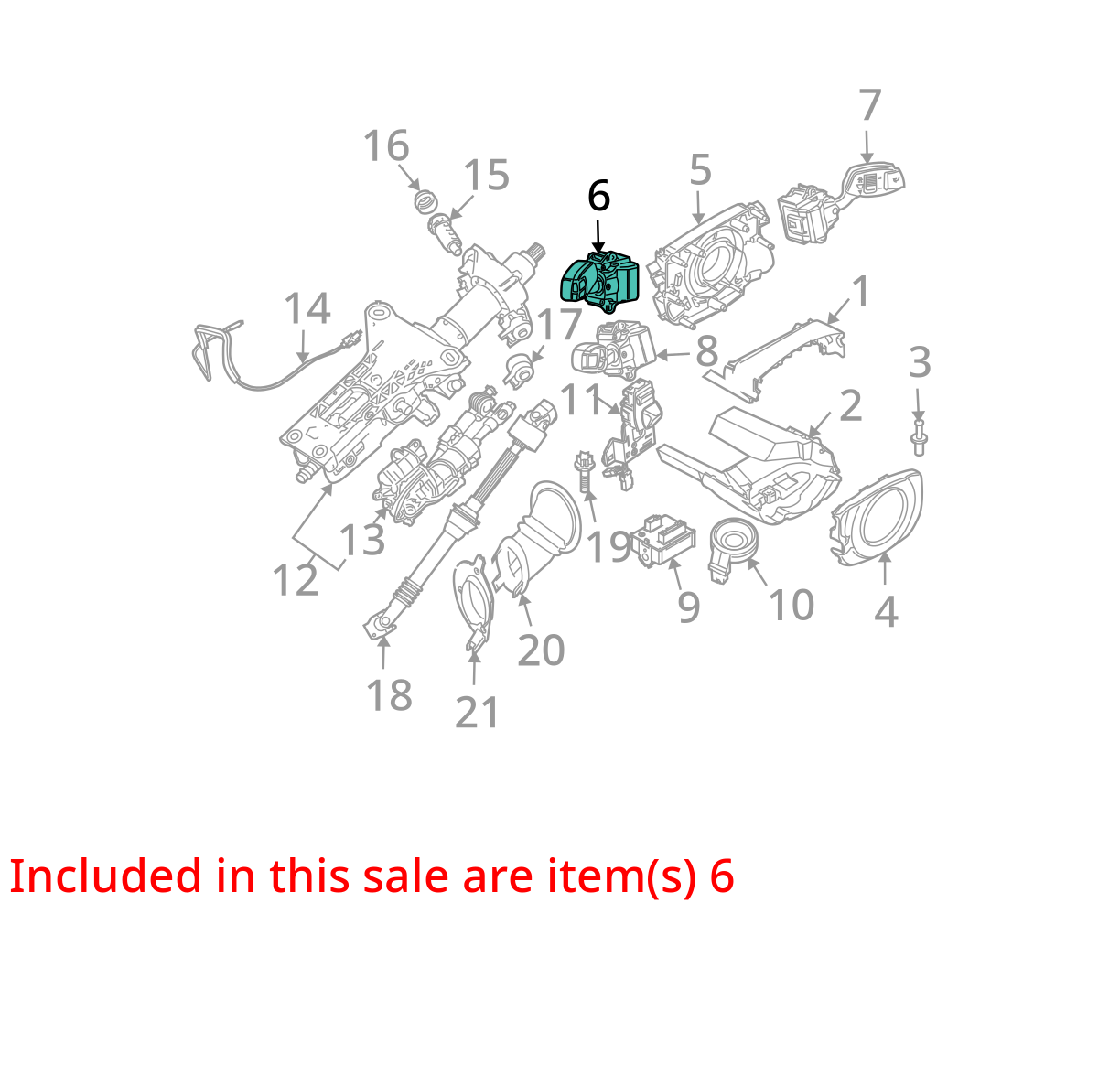 2006-2010 BMW 650I E63 E64 COLUMN WIPER & TURN & CRUISE COMBINATION SWITCH OEM