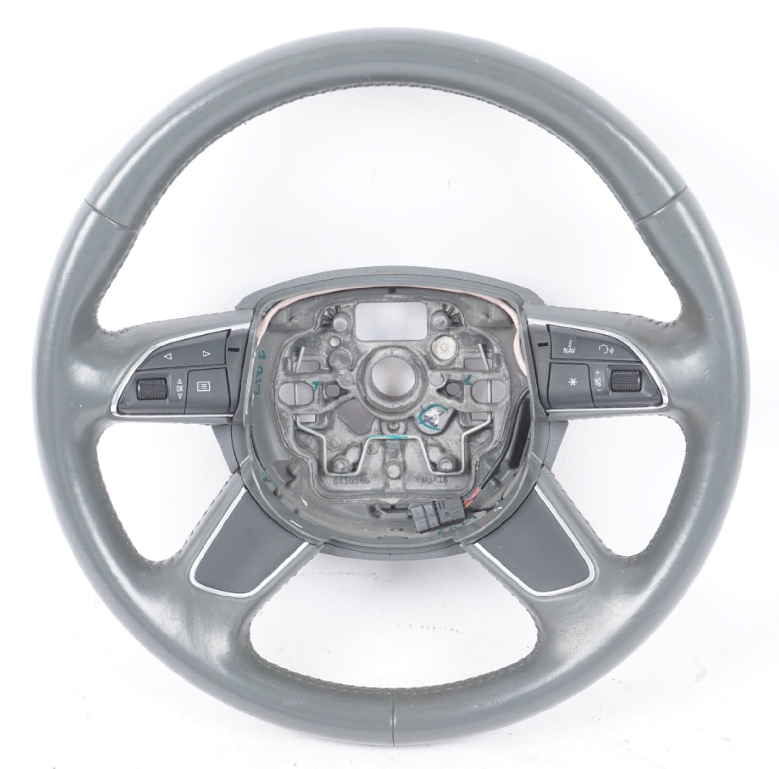 2012-2015 AUDI A6 A7 - 4 SPOKE STEERING WHEEL GRAY OEM