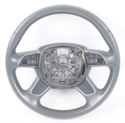 2012-2015 AUDI A6 A7 - 4 SPOKE STEERING WHEEL GRAY OEM