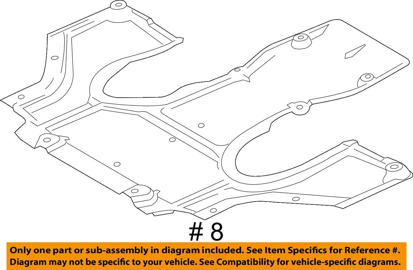 2017 - 2020 MERCEDES R231 SL550 SL450 ENGINE REAR LOWER MUD FLAP SPLASH GUARD