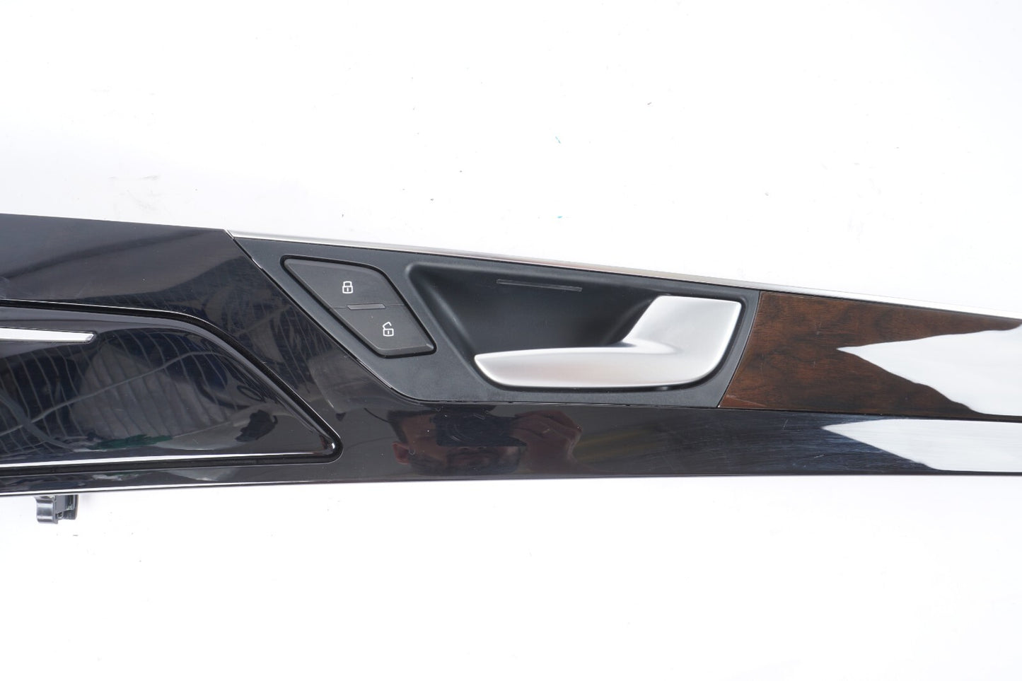 12-17 AUDI A8L REAR RIGHT SIDE INTERIOR DOOR TRIM MOLDING W/ HANDLE  OEM