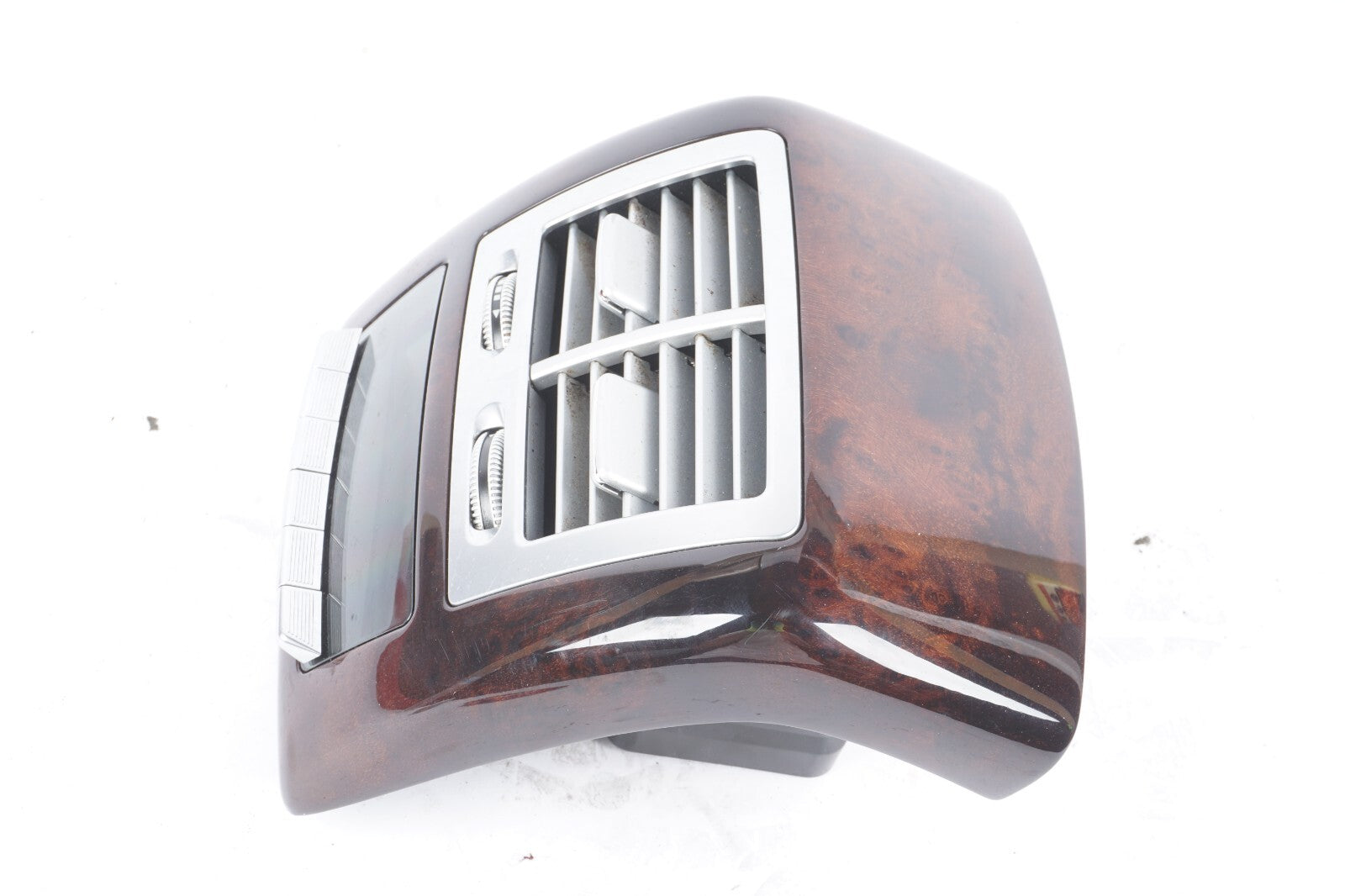 07-13 Mercedes W221 S550 S600 Rear Center Console A/C Air Vent Trim Wood  OEM