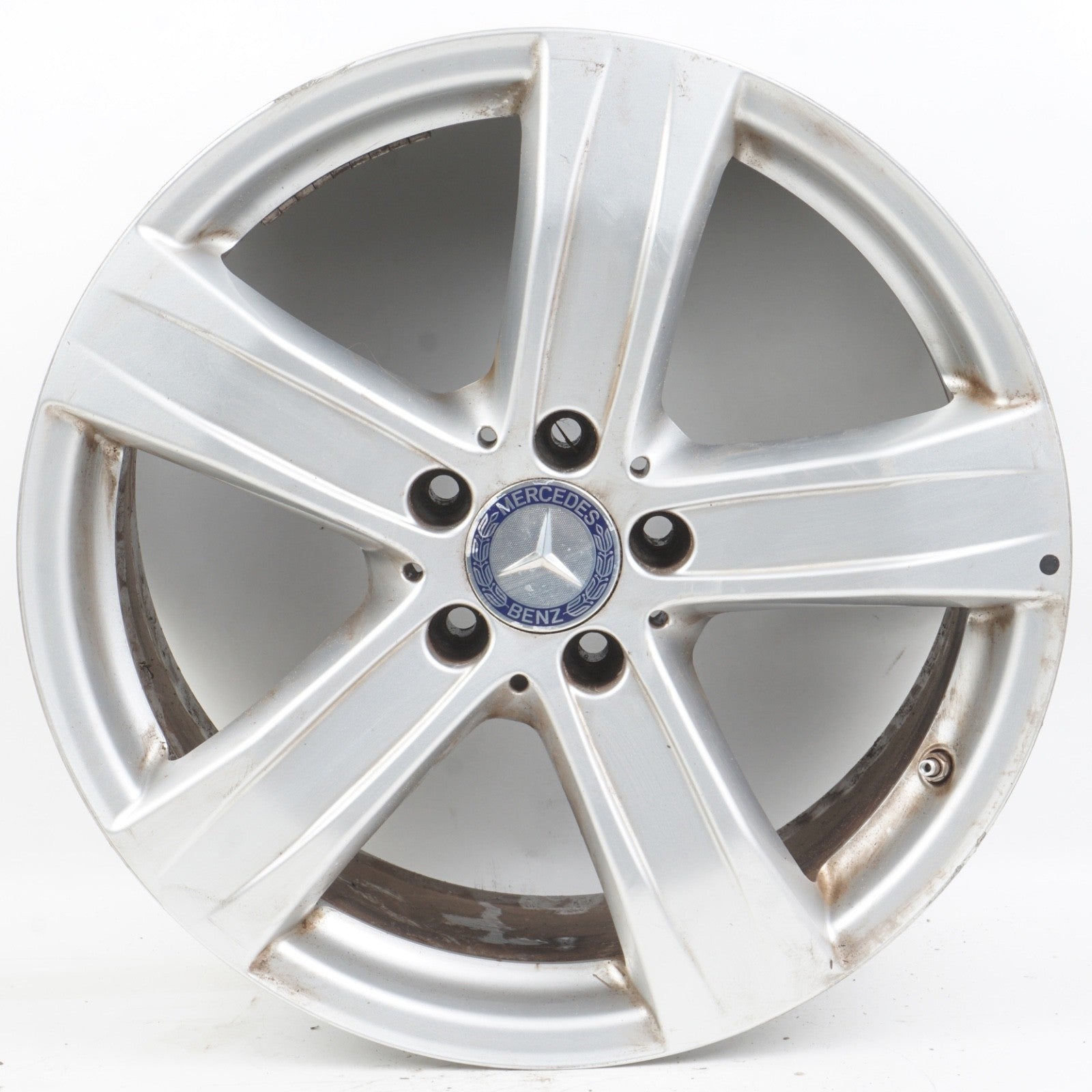 2010 - 2013 Mercedes W221 S550 8.5 x 18 18" 5 spoke wheel rim silver