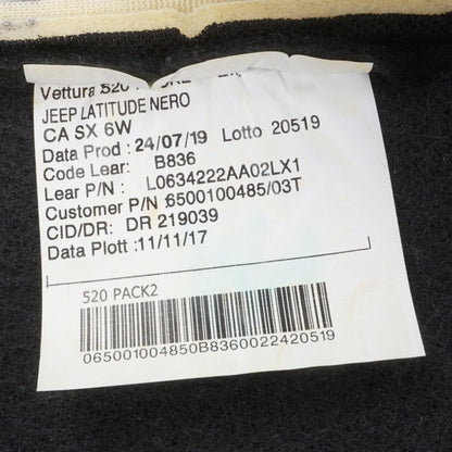 2018 - 2022 Jeep Renegade Front Left Lower Cushion Bottom Seat