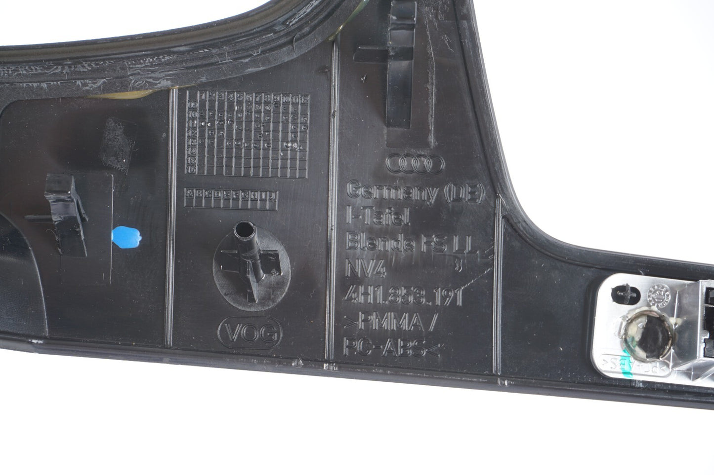 12-17 AUDI A8L A8 INSTRUMENT CLUSTER DASH TRIM 4H0858345  OEM