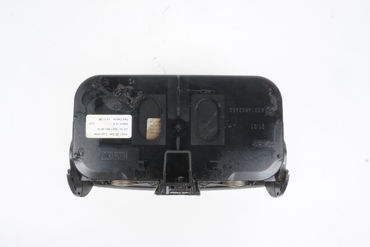07-09 Mercedes W221 S600 S550  Center Console Cup Holder Cover Trim Black OEM