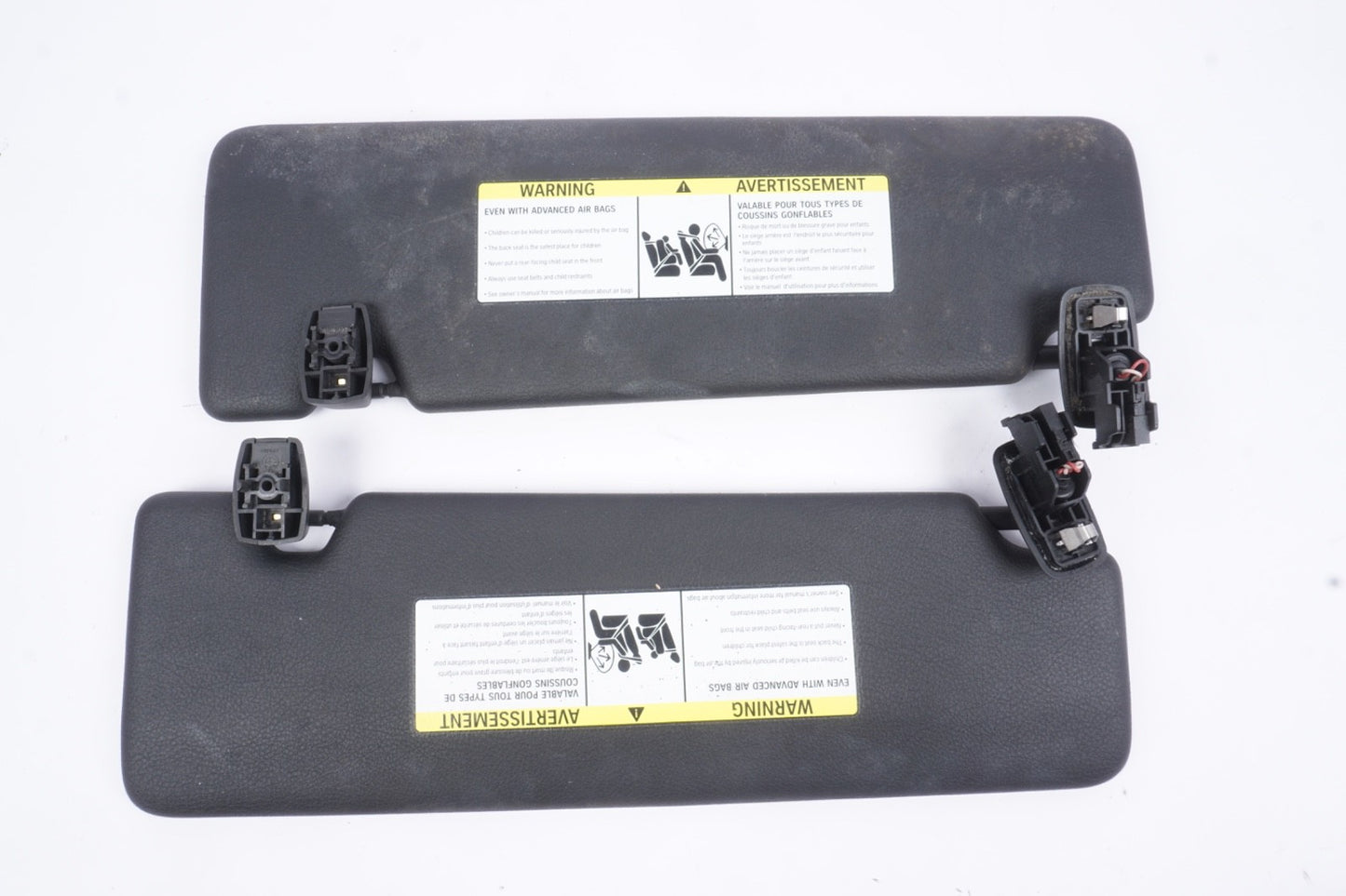 2018 - 2023 BMW X2 F39 FRONT LEFT RIGHT SIDE SUNVISOR OEM BLACK - PAIR