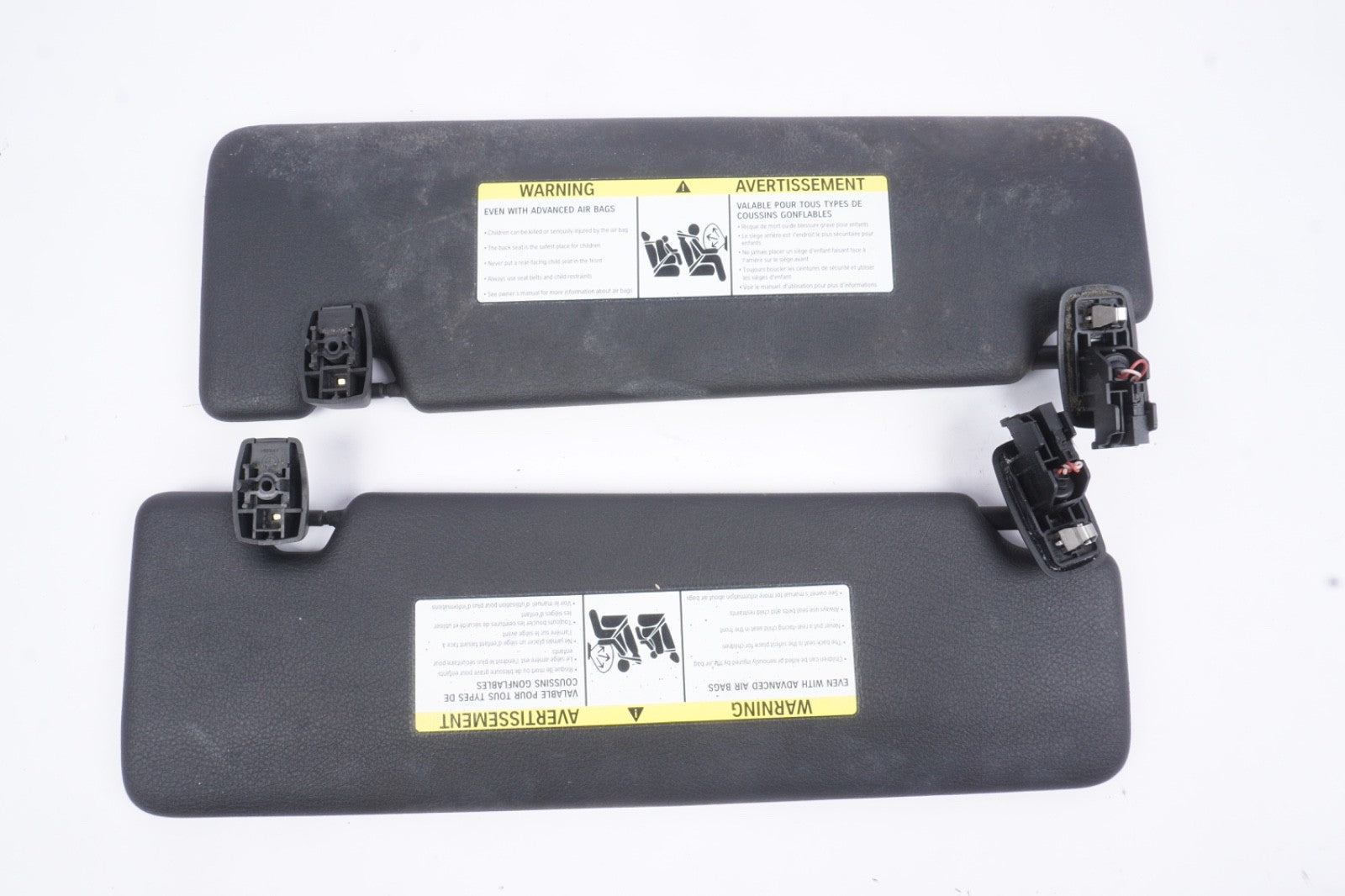 2018 - 2023 BMW X2 F39 FRONT LEFT RIGHT SIDE SUNVISOR OEM BLACK - PAIR
