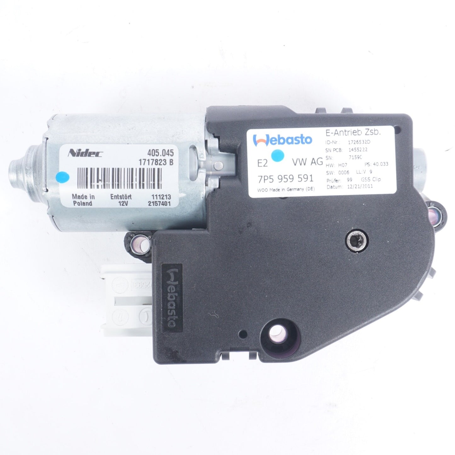11 - 18 Porsche Cayenne 958 Audi A7 A6 Sunroof Control Motor 7P5959591 OEM