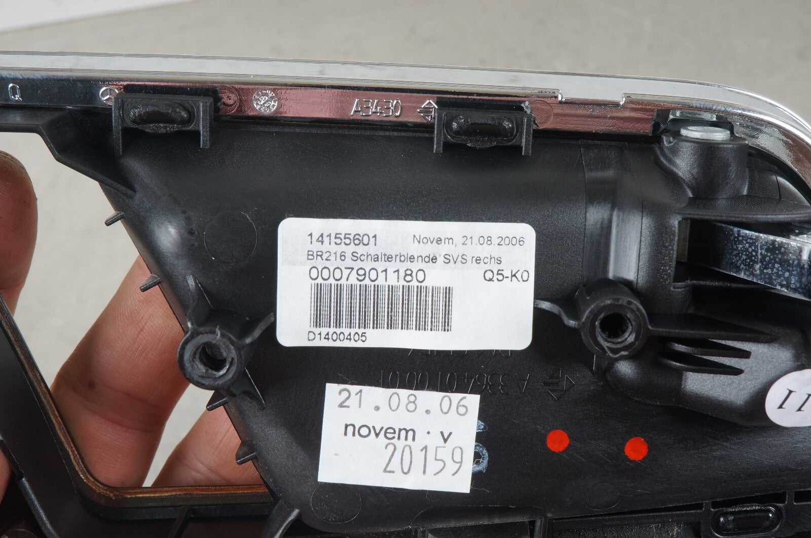 2007 - 2013 MERCEDES BENZ S550 CL550 S600 RIGHT PASSENGER DOOR WOOD TRIM HANDLE 