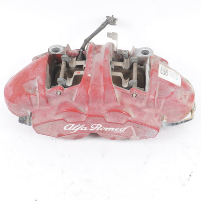 2017-2019 ALFA ROMEO GIULIA 2.0L RWD FRONT LEFT SIDE ABS BRAKE CALIPER RED OEM