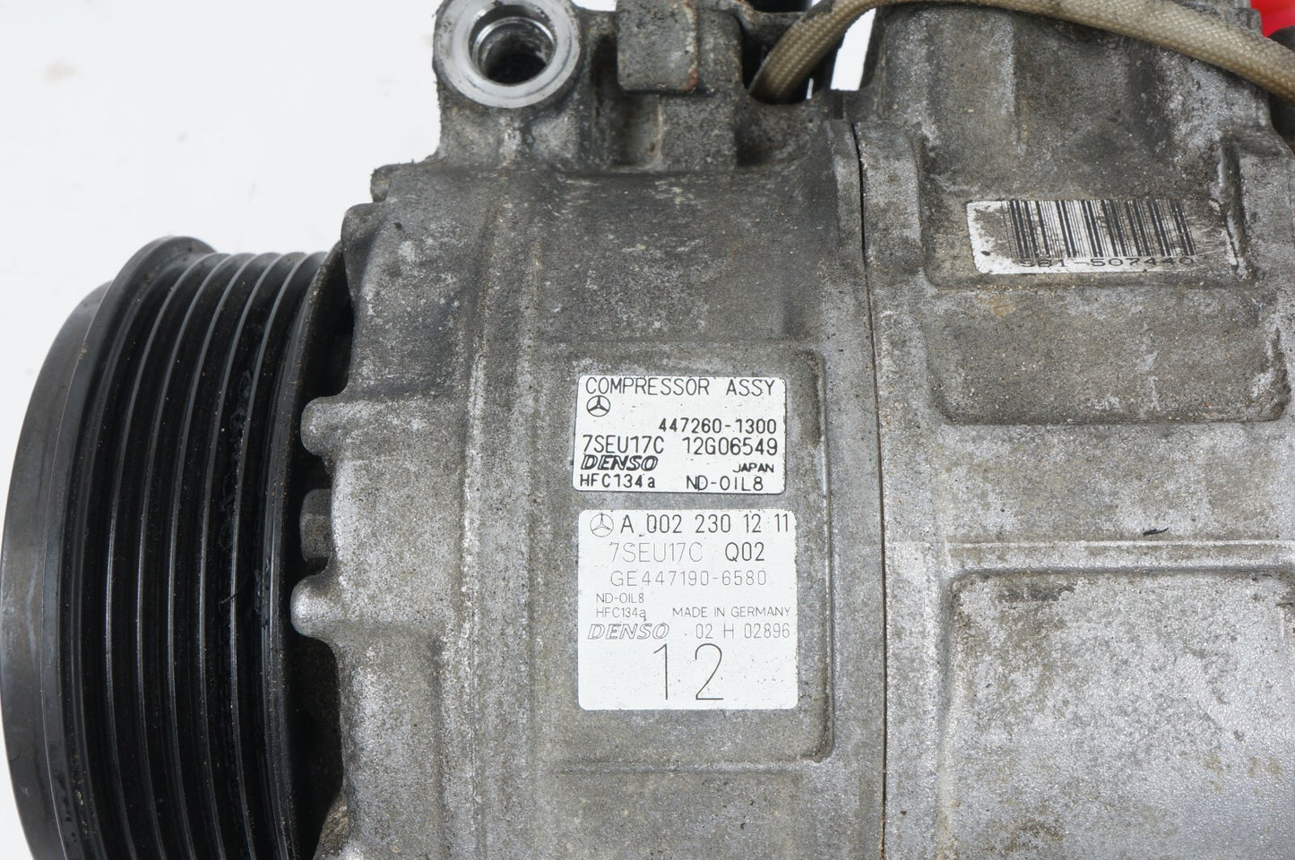07-11 Mercedes S550 W221 AC COMPRESSOR A0022301211 OEM