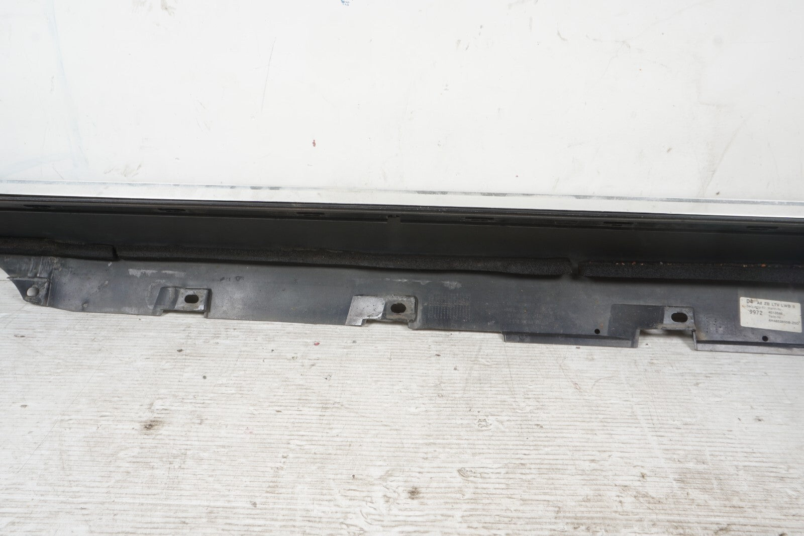 2011 - 2014 Audi A8L LONG Left Driver Side Rocker Panel Skirt Molding OEM