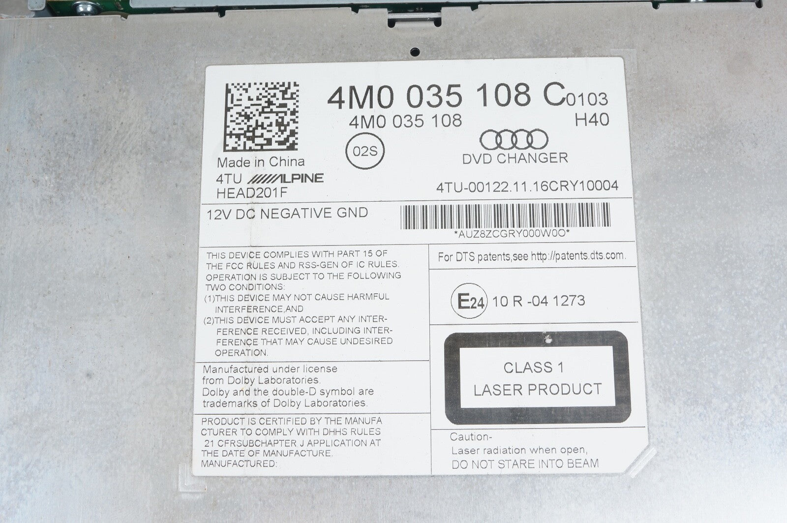 10-20 BENTLEY MULSANNE AUDIO EQUIPMENT DVD MP3 CD CHANGER MEDIA CONTROL MODULE