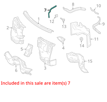 08-14 MERCEDES BENZ C300 C250 HOOD UNDERSIDE WEATHER STRIP SEALS SET OF 2 OEM