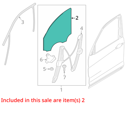 2011 - 2017 BMW X3 F25 FRONT LEFT DRIVER SIDE DOOR WINDOW GLASS OEM