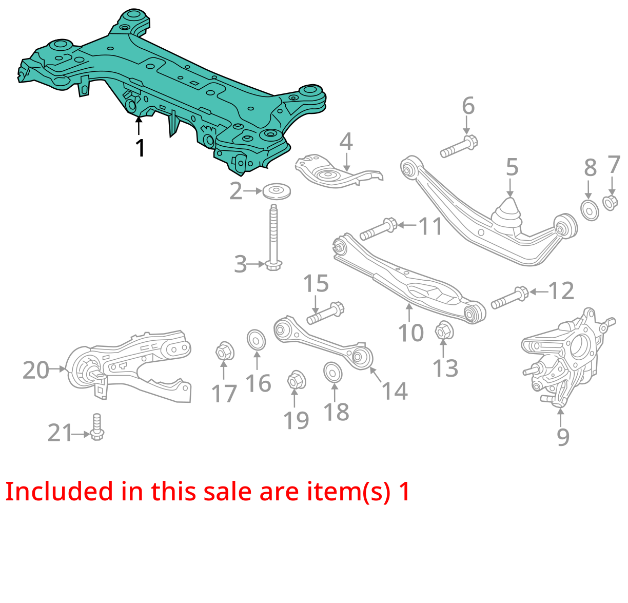 2018 - 2023 ODYSSEY ODYSSEY Rear Crossmember/K-Frame