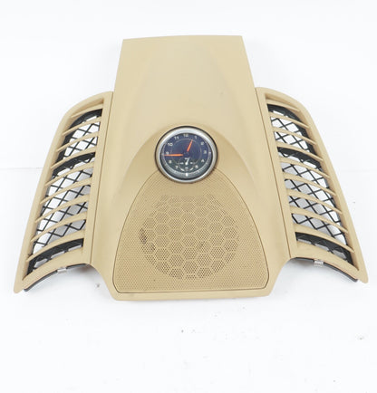11-16 PORSCHE CAYENNE UPPER CENTER DASH SPEAKER GRILL W/CLOCK ID 7P5858189A