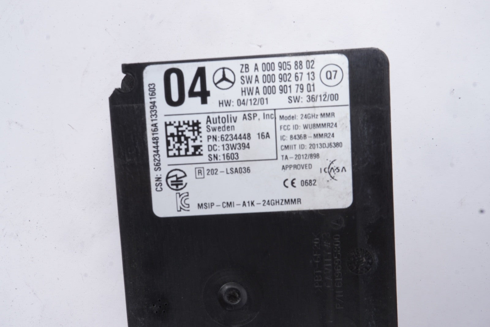 Mercedes E350 C300 S550 Rear Bumper Blind Spot Radar Distance Sensor Module OEM