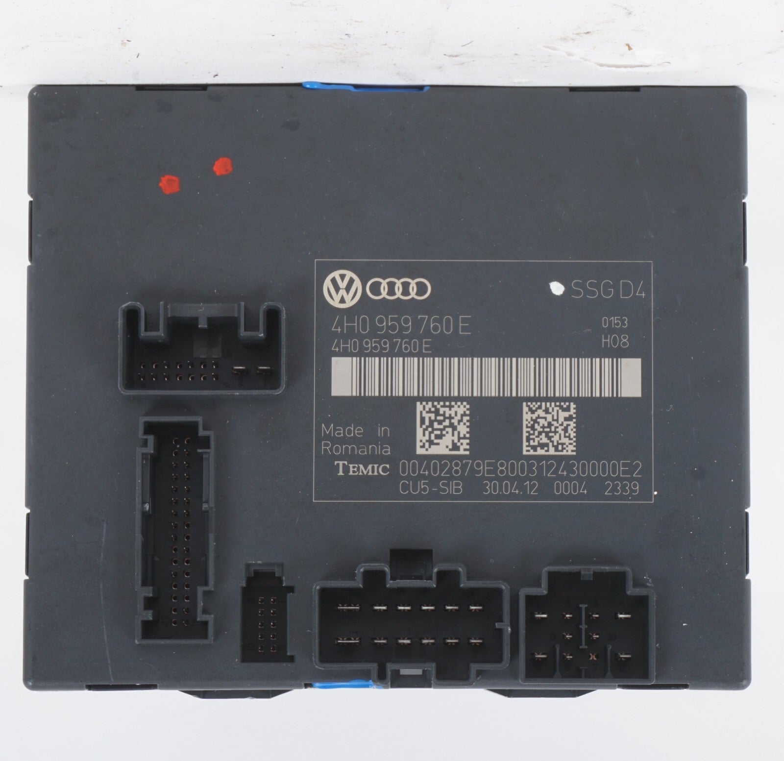 11-17 AUDI A8 A8L FRONT RIGHT PASSENGER SEAT CONTROL MODULE 4H0959760E OEM