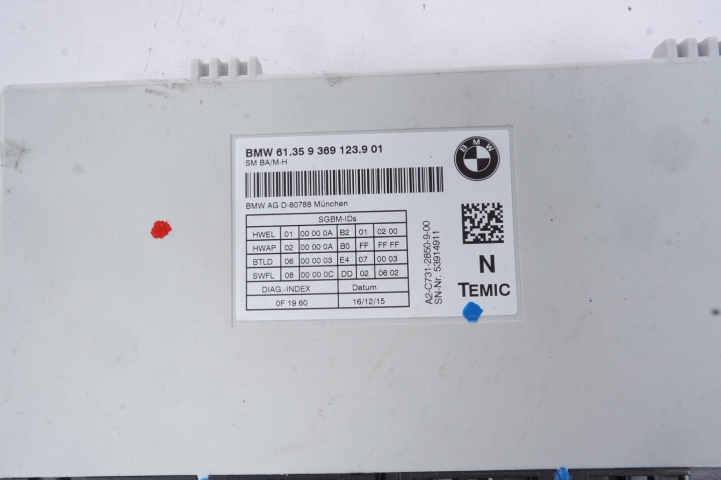 12-19 BMW 328i 335i 535i 550i 750i M5 M6 X3 X4 - LEFT FRONT DRIVER SEAT MODULE