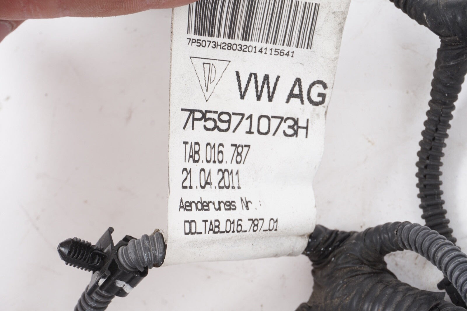 2011 - 2014 PORSCHE CAYENNE OEM FRONT FRAME WIRING HARNESS 7P5971073B