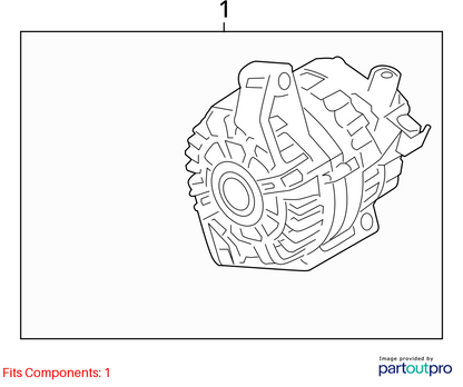 2013 - 2018 Ford Focus 2.0L AT Non Turbo Alternator OEM