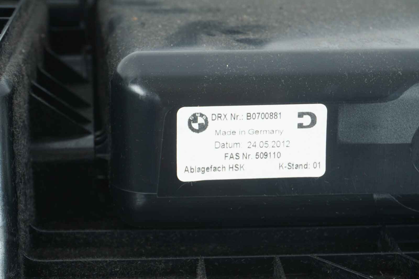 2012 - 2018 BMW 650i 640i DASH GLOVE BOX STORAGE COMPARTMENT OEM