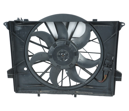 03 - 08 Mercedes R230 SL500 Engine Cooling Radiator Fan Motor Shroud Assy OEM