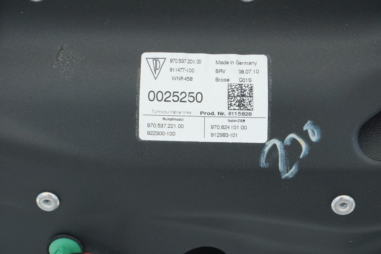 10 - 16 PORSCHE PANAMERA FRONT LEFT DRIVER SIDE DOOR SHELL OEM