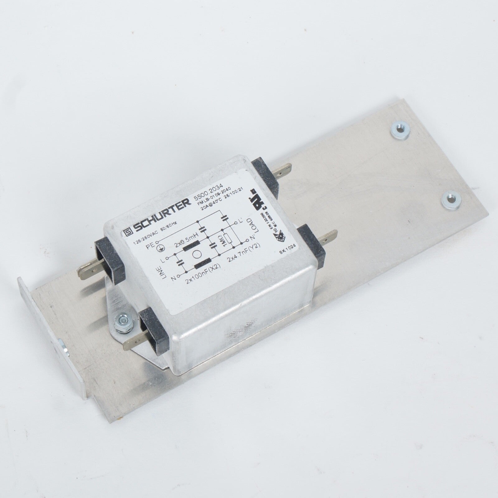 Schurter 5500.2034 55002034 Power Line Filter 125/250VAC 50/60Hz